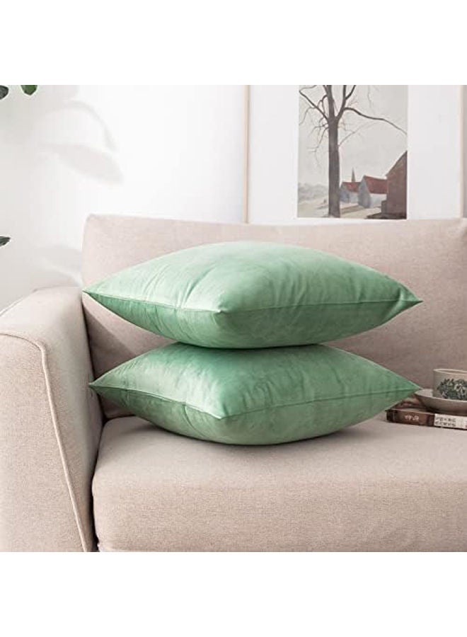  انتكس بيت الستائر طقم غطاء وسادة مربع مزخرف قطيفة ناعم سميك مكون من قطعتين - Image 3