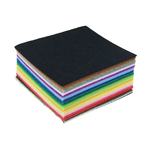 flic-flac 42pcs Felt Fabric Sheet 4"x4" Assorted Color DIY Craft Squares Nonwoven 1mm Thick - Image 4