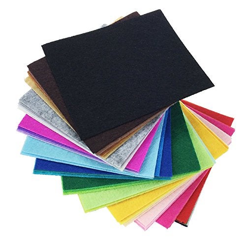flic-flac 42pcs Felt Fabric Sheet 4"x4" Assorted Color DIY Craft Squares Nonwoven 1mm Thick - Image 3