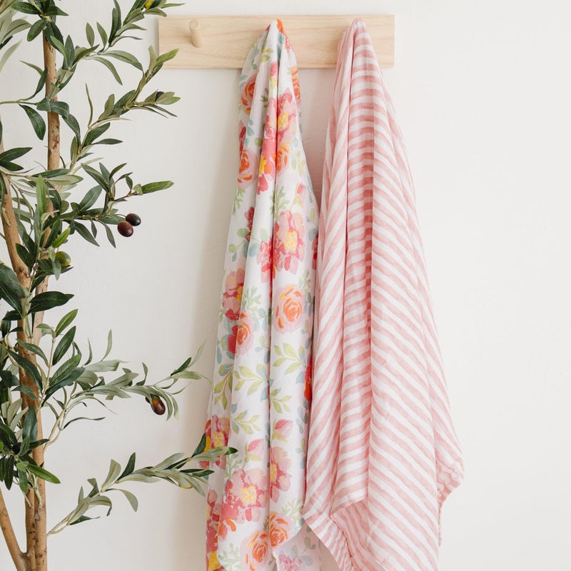 Featherheadâ„¢ 100% Cotton Muslin Swaddle Blankets for Baby Girl - Large 47â€x 47â€ - Pre-Washed, Soft, & Breathable - Newborn Essential & Perfect Baby Registry Gift (4 Pack - Garden Floral) - Image 5