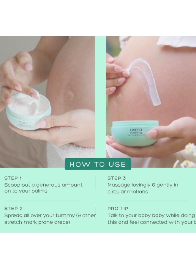 Orimii - Bump Hydrating Stretch Marks Body Butter For Women | Whipped Body Cream For Pregnancy | Enriched With Cocoa & Shea Butter | Lightweight, Non Sticky, Pregnancy & Breastfeeding Safe (100gm) - Image 1