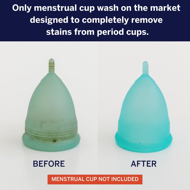 Pixie Cup Stain Remover - The Only Sterilizer Cleaner that Will Remove Stains On Your Reusable Menstrual Discs & Period Cups - Organic and Natural Ingredients for Feminine Care (5 Packets) - Image 2