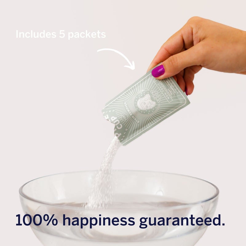 Pixie Cup Stain Remover - The Only Sterilizer Cleaner that Will Remove Stains On Your Reusable Menstrual Discs & Period Cups - Organic and Natural Ingredients for Feminine Care (5 Packets) - Image 5