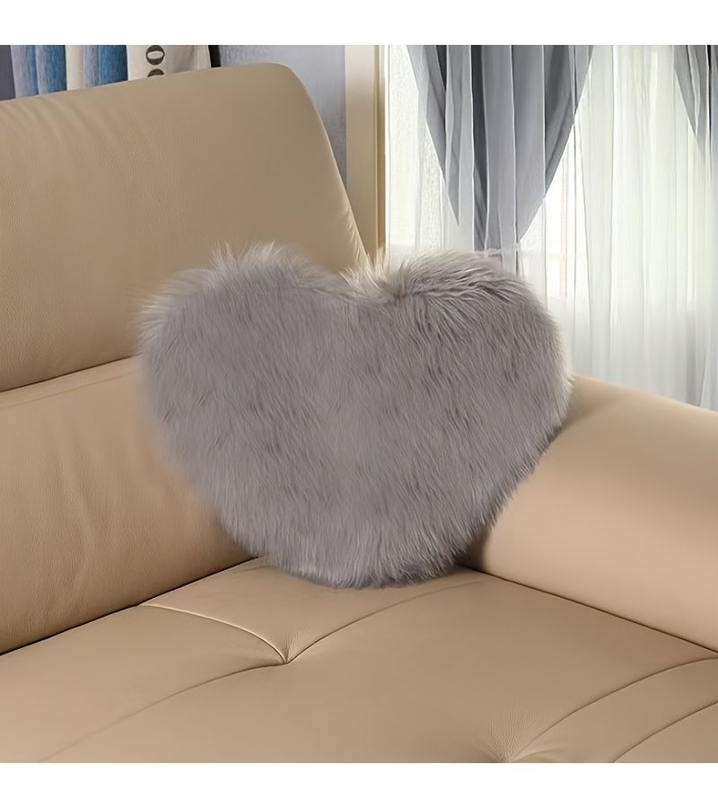 Pink Heart Mini Plush Pillow 11.81 Inch Soft Cushion With Zipper Closure Hand Washable Cute Bedside Decor For Car Vehicle Cozy Year Round Hug Decoration - Image 5