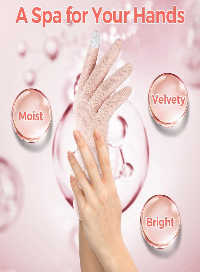 Donfri 2 Pairs Moisturizing Gloves Overnight Kids Cotton Gloves for Eczema Lotion Gloves for Dry Hands,Gloves with Touchscreen Fingers Sleeping (XS) - Image 3