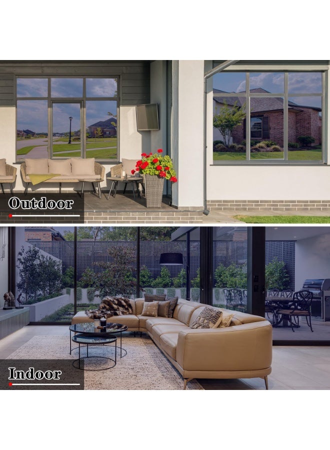 يلا جوي فيلم نافذة التحكم الحراري, نافذة لون الشمس منع الإظلام وحماية الأشعة فوق البنفسجية, فيلم عاكس مرآة الخصوصية في اتجاه واحد,مادة بيت ممتازة ضد الانفجار أزرق كوني, 60x300cm - Image 5