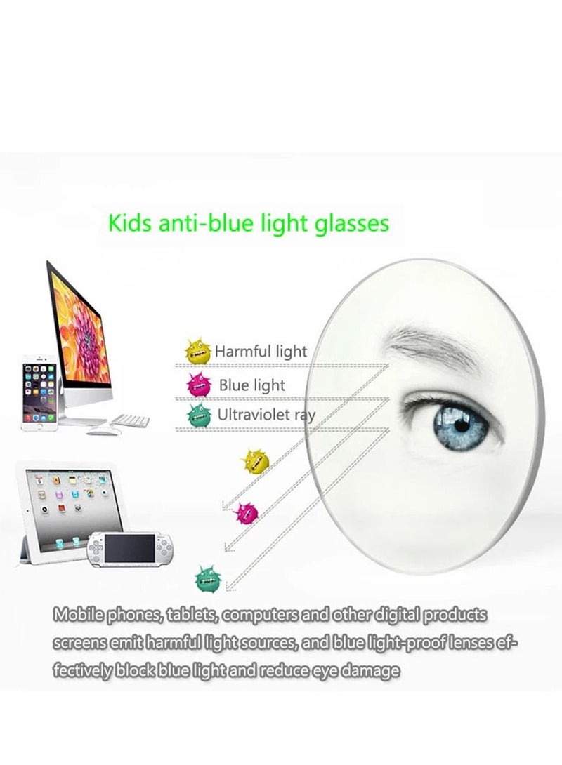 AROAQ Kids Computer Glasses Blue Light Blocking Filter Gaming Goggles Silicone Frame Child Anti Blue Ray Eyewear Green - Image 3