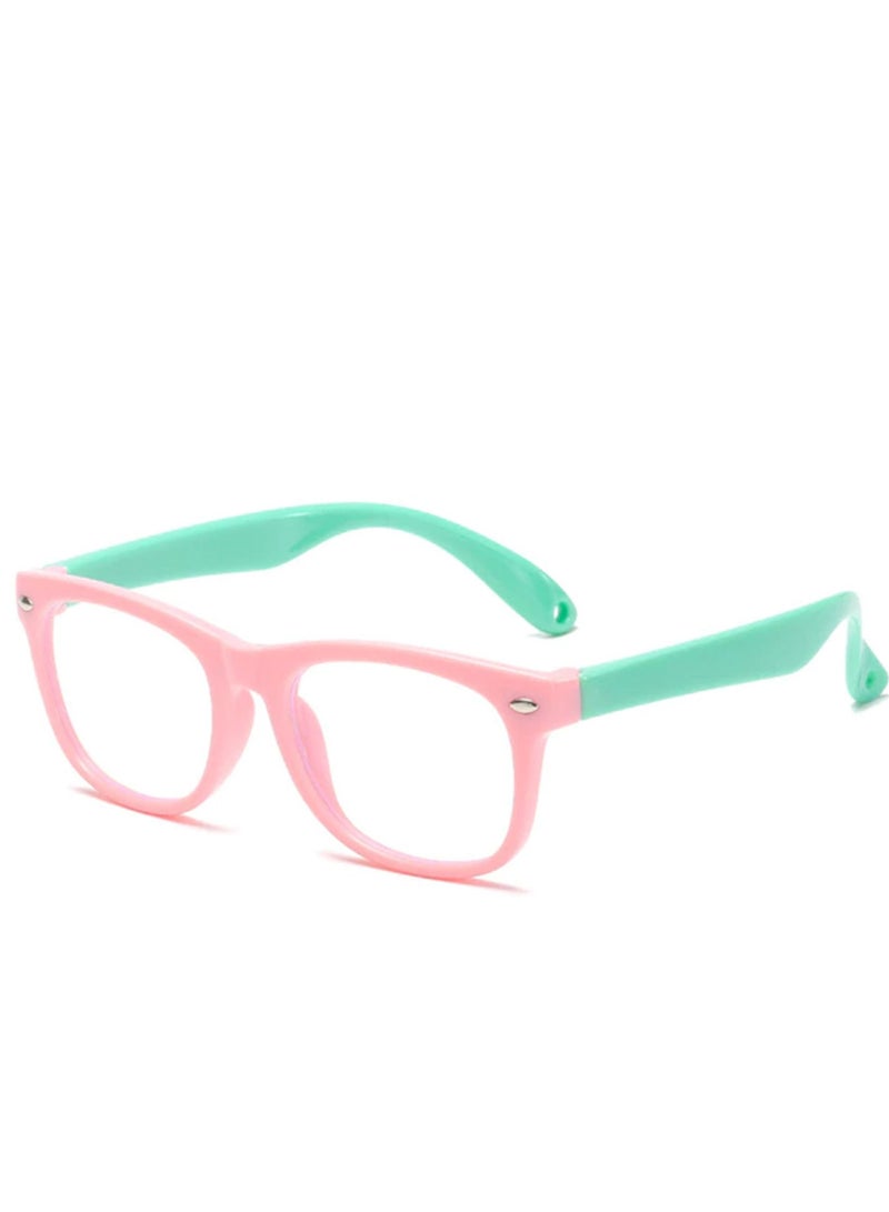 AROAQ Kids Computer Glasses Blue Light Blocking Filter Gaming Goggles Silicone Frame Child Anti Blue Ray Eyewear Green - Image 1