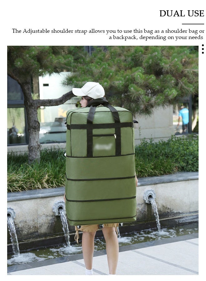 DUNISO حقيبة سفر قابلة للتوسيع، حقيبة سفر قابلة للطي، حقيبة سفر دوارة، 3 طبقات، حقيبة سفر أكسفورد مقاومة للماء، حقيبة سفر 6 عجلات للرجال والنساء، حقائب سفر خفيفة الوزن، حقائب سفر دافل - Image 4