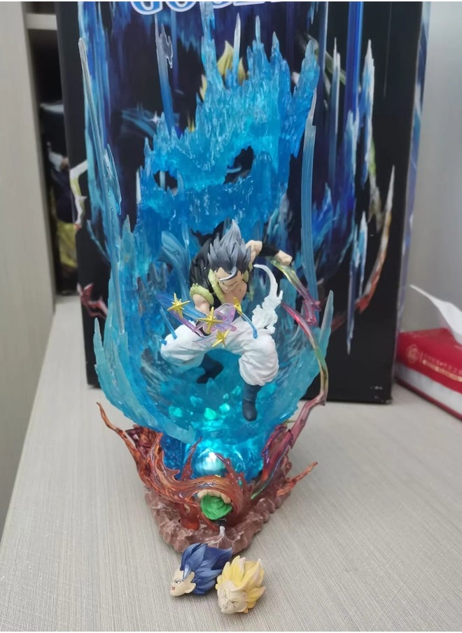 Dragon Ball Z Dragon Ball Gogeta Action Figure Decorative Resin Sculpture Home Decor Statue, Art Figurine Home Ornament Decoration for Office, Living Room, Bedroom, Book Shelf, TV Cabinet, Desktop  - Image 1