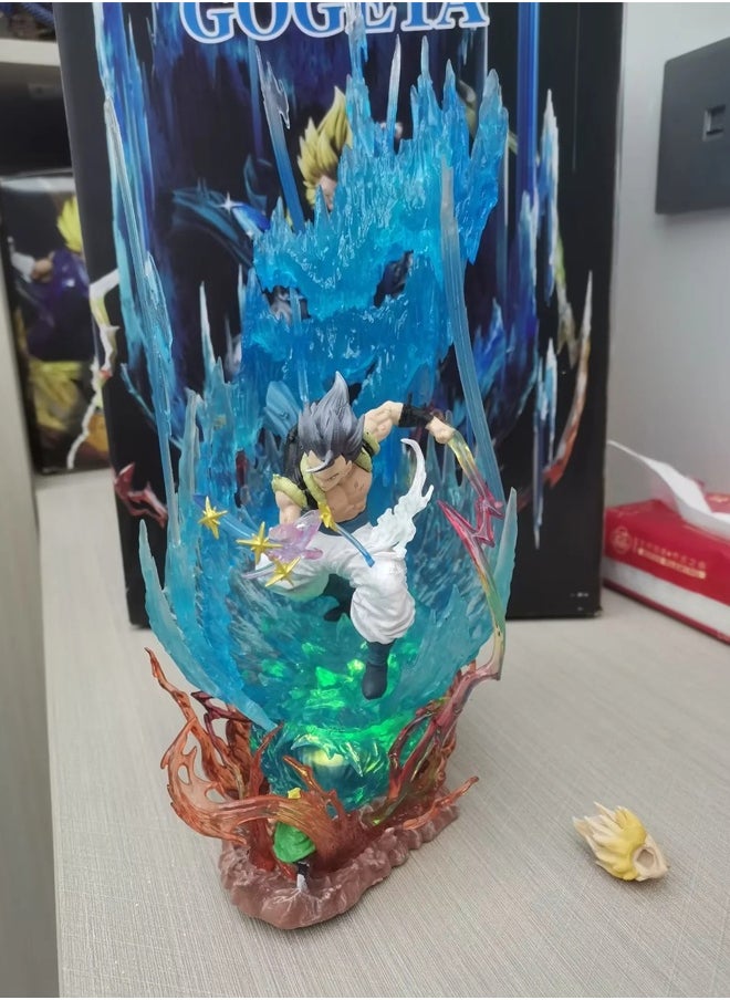 Dragon Ball Z Dragon Ball Gogeta Action Figure Decorative Resin Sculpture Home Decor Statue, Art Figurine Home Ornament Decoration for Office, Living Room, Bedroom, Book Shelf, TV Cabinet, Desktop  - Image 2