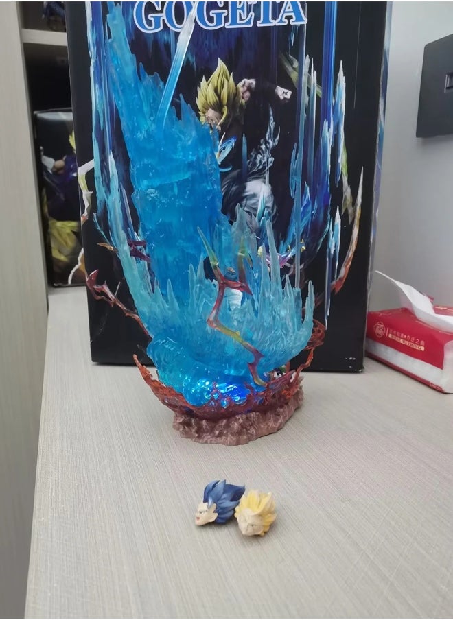 Dragon Ball Z Dragon Ball Gogeta Action Figure Decorative Resin Sculpture Home Decor Statue, Art Figurine Home Ornament Decoration for Office, Living Room, Bedroom, Book Shelf, TV Cabinet, Desktop  - Image 3