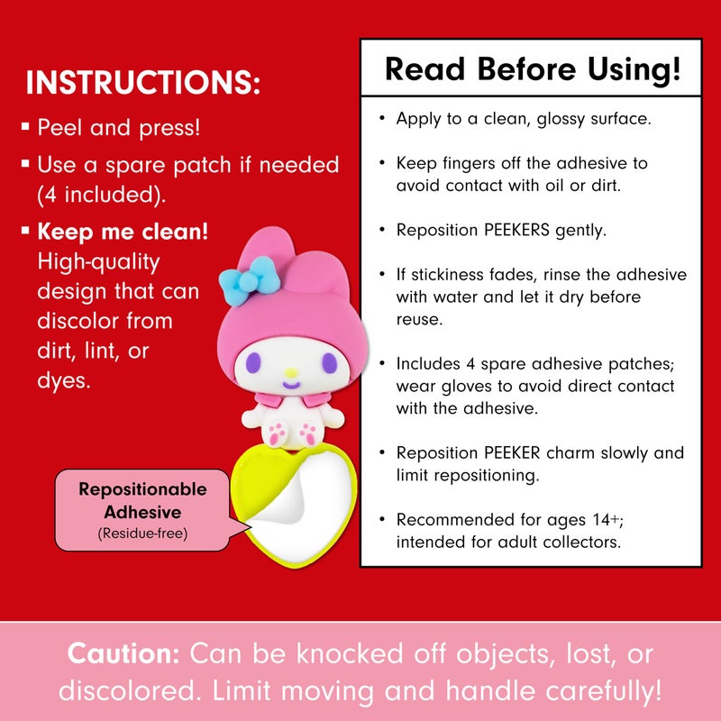 Sonix x Sanrio Hello Kitty & Friends Peekers - Sweethearts Series Blind Box - Adhesive Decorative Mini Figures - Includes Hello Kitty, Cinnamoroll, Kuromi, My Melody, Pochacco, or Mystery Character - Image 5