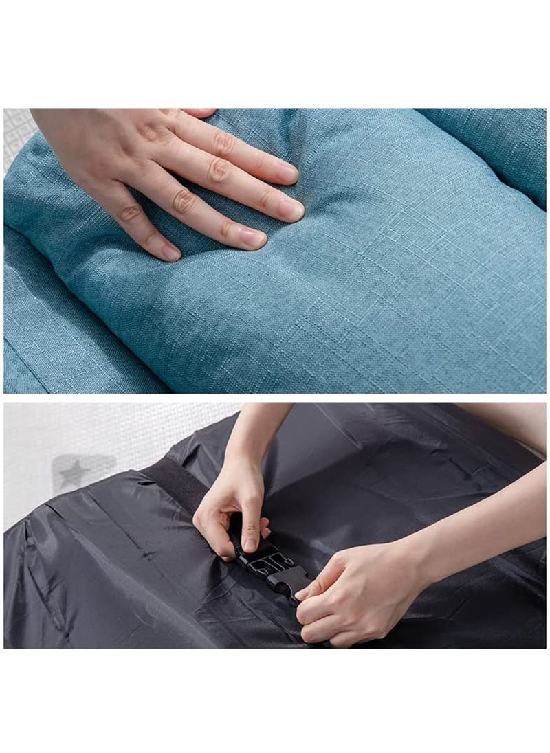Lazy Floor Chair with Back Support Backrest and Headrest Adjustable Lounge Chair