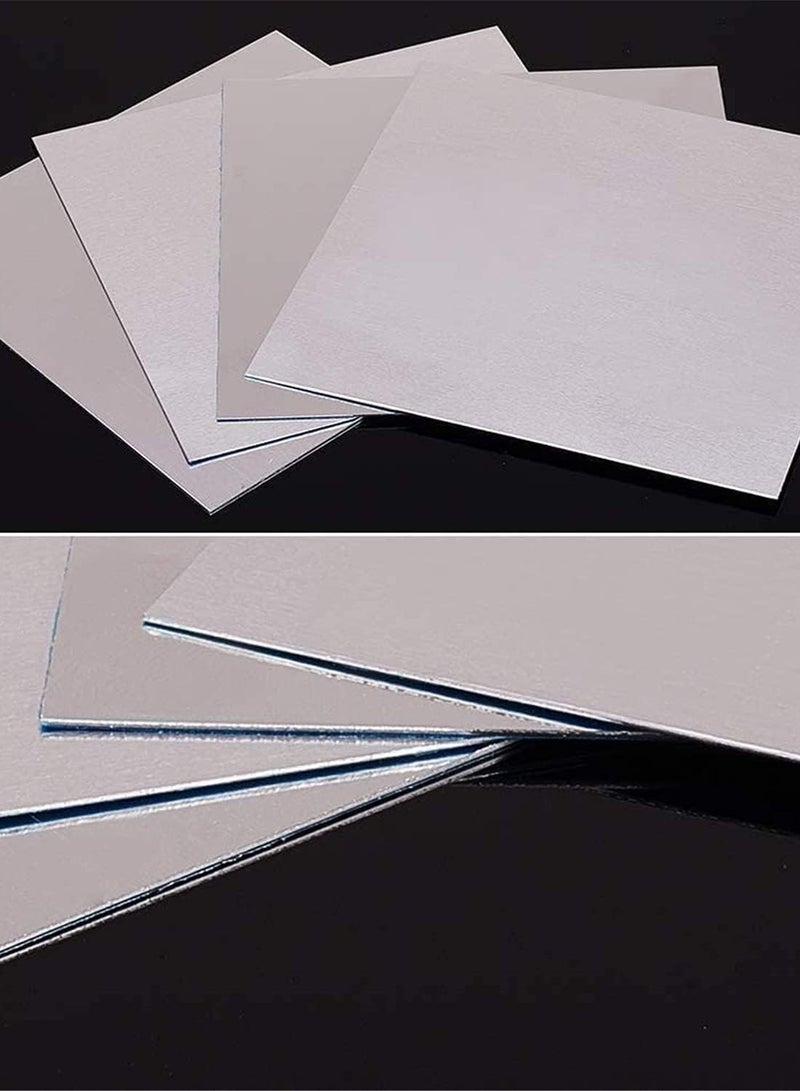 Maxsafe Aluminum Sheet 2Pcs Pure Aluminum Plate Single-Sided Film with Good Elongation - Metal Craft for Shipbuilding, 150x150mm, Thickness 4mm  - Image 5