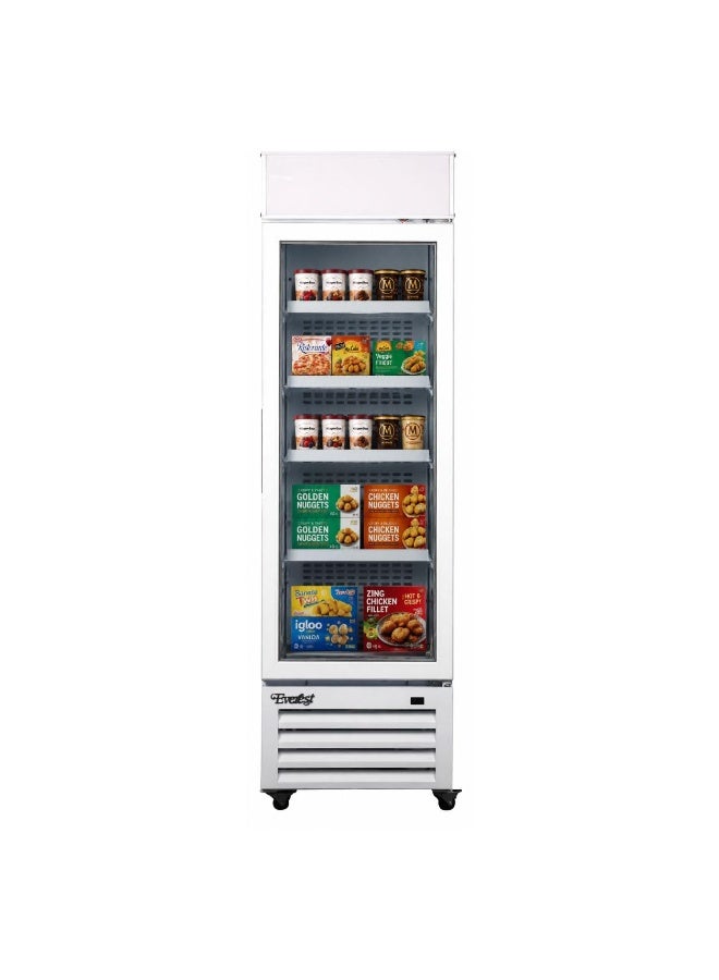 EVEREST INDUSTRIAL CO.LLC. EVEREST 400L Commercial Vertical Freezer, Glass Door Upright Display Freezer with Hot Gas Defrost & Adjustable Shelves for Ice Cream & Frozen Storage, EV15 IC - Image 1