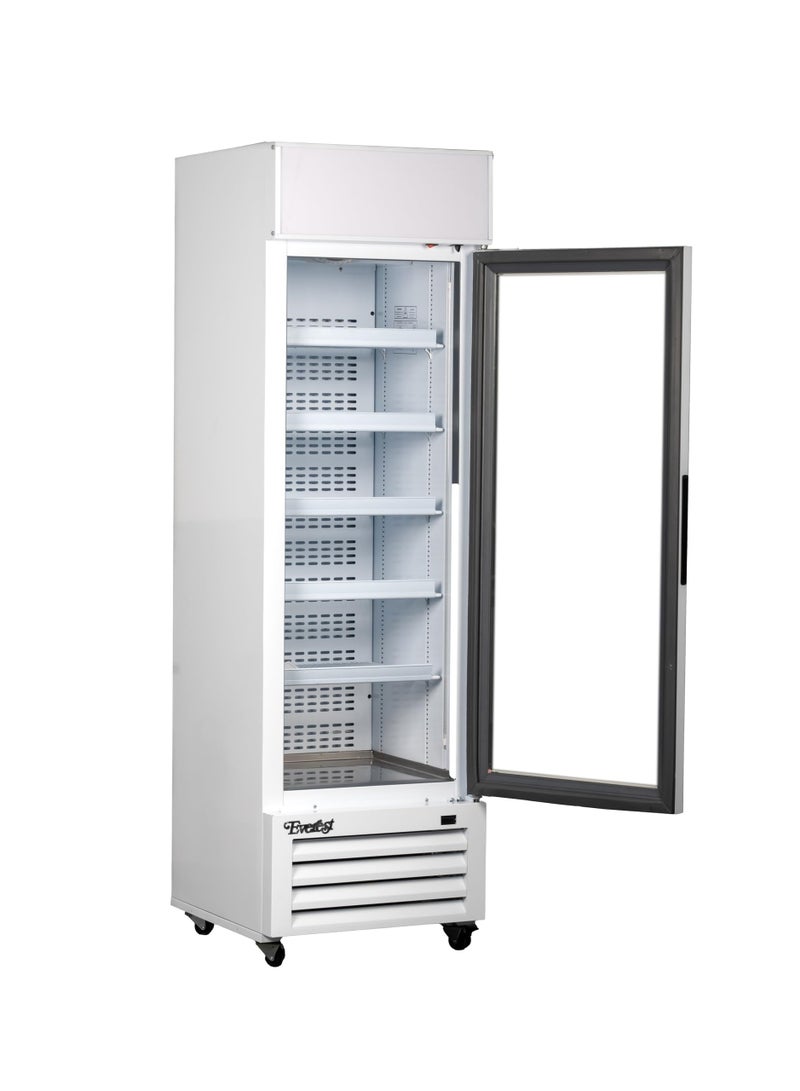 EVEREST INDUSTRIAL CO.LLC. EVEREST 400L Commercial Vertical Freezer, Glass Door Upright Display Freezer with Hot Gas Defrost & Adjustable Shelves for Ice Cream & Frozen Storage, EV15 IC - Image 5