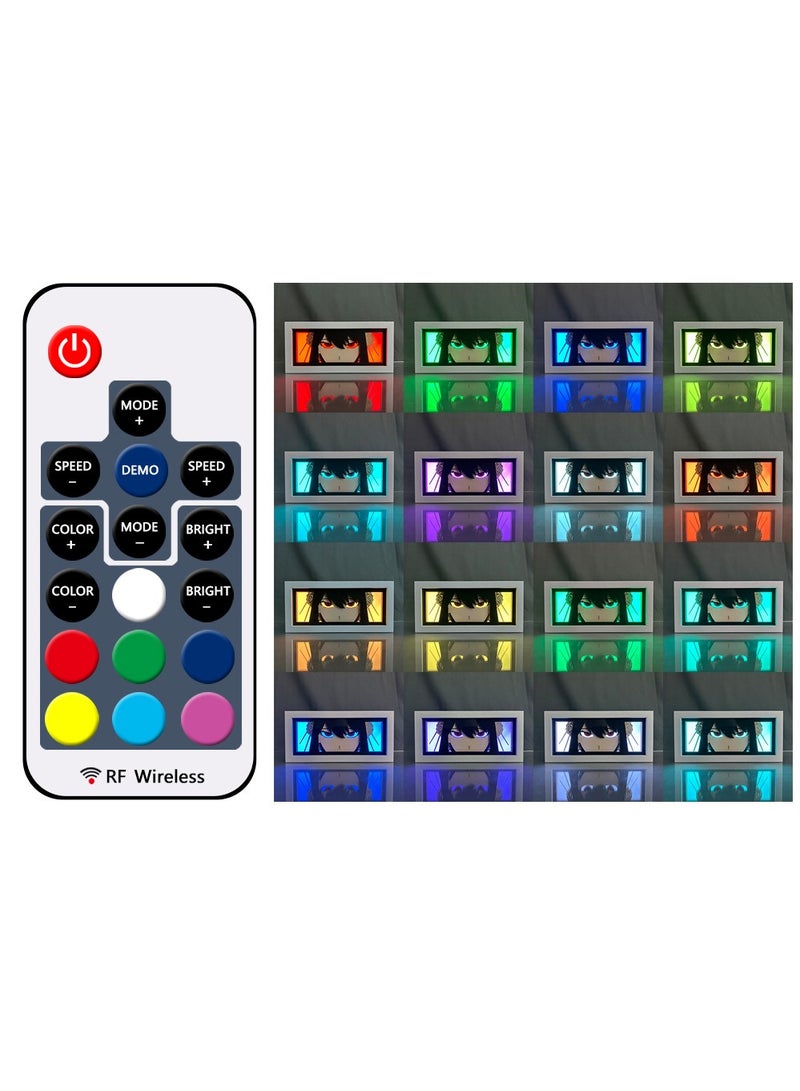 Anime Jujutsu Kaisen Paper Carving Light, Anime Paper Cutting Light RGB Remote Control 16 Color Brightness Adjustable Desktop Night Light - Image 3