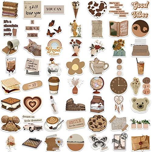 Icicrim 112PCS Vintage Cute Aesthetic Stickers Boho Sticker Packs, Icicrim Scrapbook Stickers for Teens Adults Vinyl Scrapbooking Sticker for Journaling Laptop - Image 2