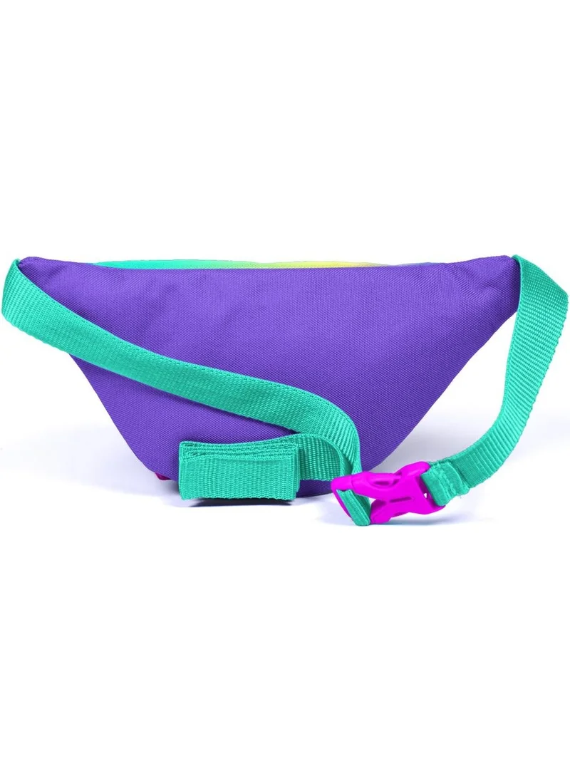 CORAL HIGH Kids Lavender Water Green Unicorn Patterned Waist Bag 12601