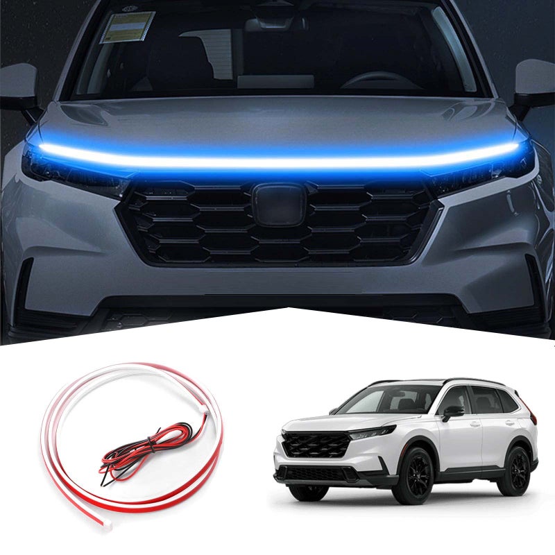 JUPIZEUS LED Car Hood Light Strip for 2023 2024 honda CR-V CRV EX EX-L Sport Engine Underhood LED Strips Guide Decorative Waterproof Daytime Running Exterior Decoration Lights Accessories DC 15V - Image 2