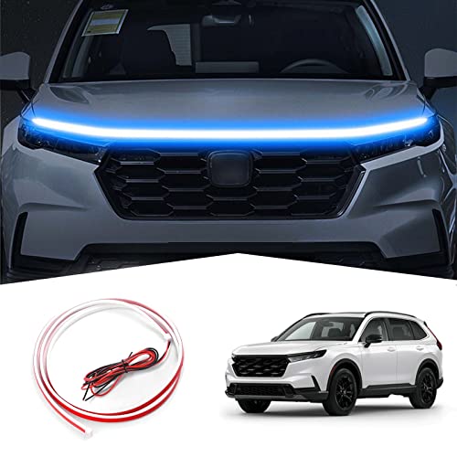JUPIZEUS LED Car Hood Light Strip for 2023 2024 honda CR-V CRV EX EX-L Sport Engine Underhood LED Strips Guide Decorative Waterproof Daytime Running Exterior Decoration Lights Accessories DC 15V - Image 1