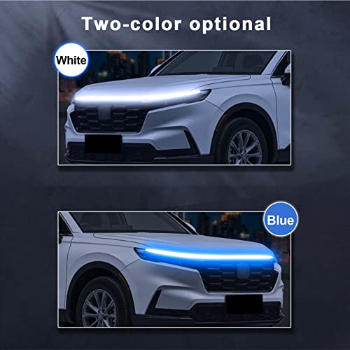 JUPIZEUS LED Car Hood Light Strip for 2023 2024 honda CR-V CRV EX EX-L Sport Engine Underhood LED Strips Guide Decorative Waterproof Daytime Running Exterior Decoration Lights Accessories DC 15V - Image 3