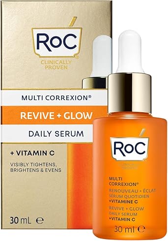 RoC RoC Multi Correxion Revive Glow Daily Serum Vitamin C Blend for Brighter Firmer Skin Anti Wrinkle and Anti Aging Firming Moisturiser 30 ml  - Image 1