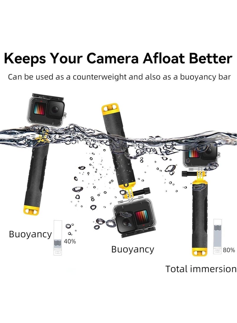 كابتن تيك Universal Floating Selfie Stick for GoPro Hero 12/11/10/9/8/7+, DJI, Insta360 Action Cameras - Underwater Stick Ideal for Surfing, Snorkeling, Underwater Shooting - Image 2