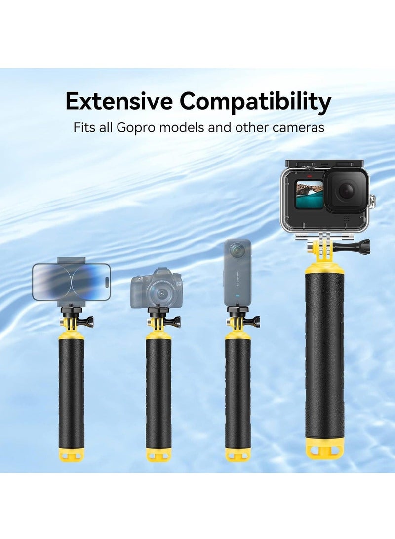 كابتن تيك Universal Floating Selfie Stick for GoPro Hero 12/11/10/9/8/7+, DJI, Insta360 Action Cameras - Underwater Stick Ideal for Surfing, Snorkeling, Underwater Shooting - Image 3