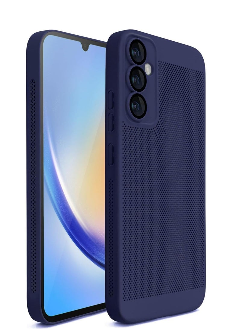 Case For Samsung Galaxy S24 FE Inch Heat Dissipation Case with Built-in Camera Lens Protector Slim Fit Breathable Cooling Anti-Fingerprint Hard PC Back Shockproof Cover - Image 1