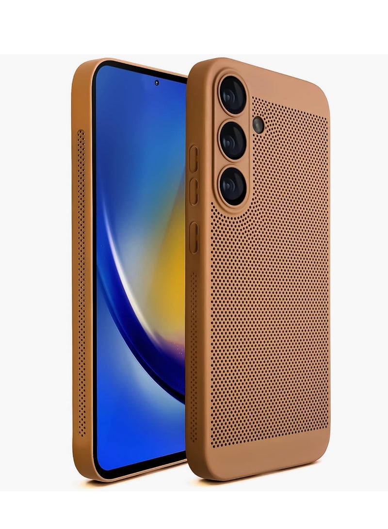 Case For Samsung Galaxy S24 FE Inch Heat Dissipation Case with Built-in Camera Lens Protector Slim Fit Breathable Cooling Anti-Fingerprint Hard PC Back Shockproof Cover - Image 1