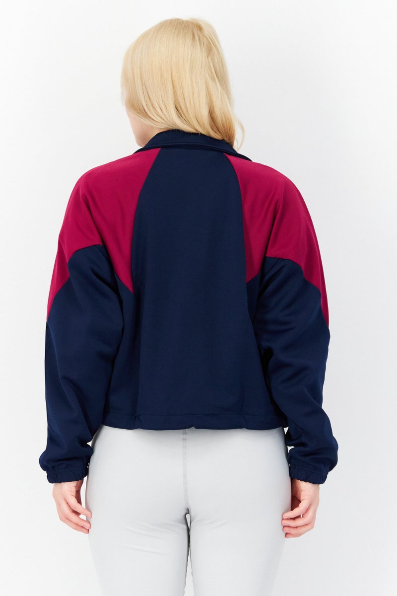 adidas Originals Women Sportswear Fit Full Zip Outdoor Track Jacket, Navy Blue - Image 3