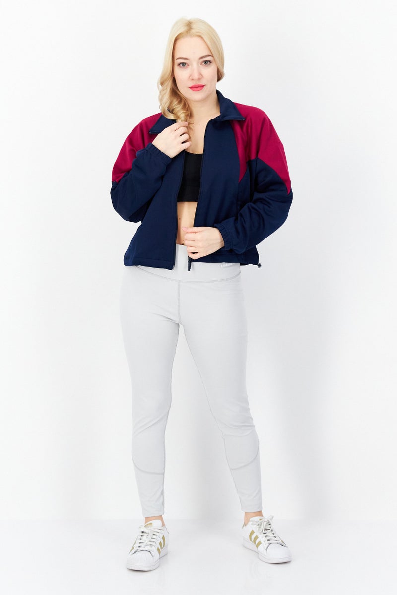 adidas Originals Women Sportswear Fit Full Zip Outdoor Track Jacket, Navy Blue - Image 4
