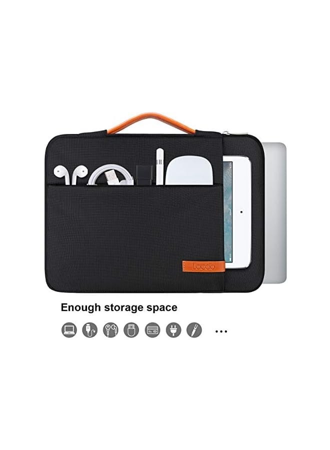 Lacdo 360° Protective Laptop Sleeve Case for 16 inch New MacBook Pro M3 Pro/Max M2 M1 Pro/Max A2991 A2780 A2485 A2141 2023-2019, 15 inch Surface Laptop 5/4/3/2/1 Computer Bag Water Resistant, Black  - Image 2