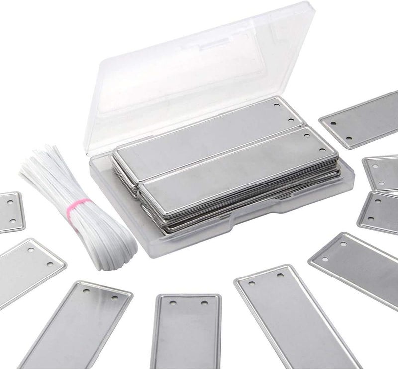 Coolrunner Plant Labels, Aluminum Plant Tags with 6 Inch Wires (100) - Image 1