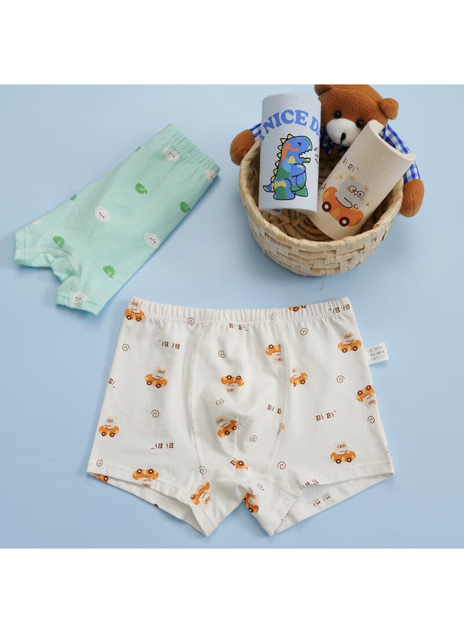 Yuzhaolin Boys' Cotton Boxer Briefs Baby Boys' Underwear Colorful Dinosaur/4 Pack 120 - Image 3