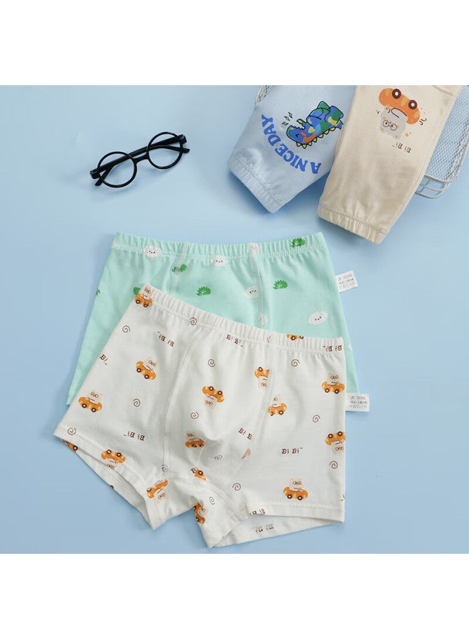 Yuzhaolin Boys' Cotton Boxer Briefs Baby Boys' Underwear Colorful Dinosaur/4 Pack 120 - Image 4