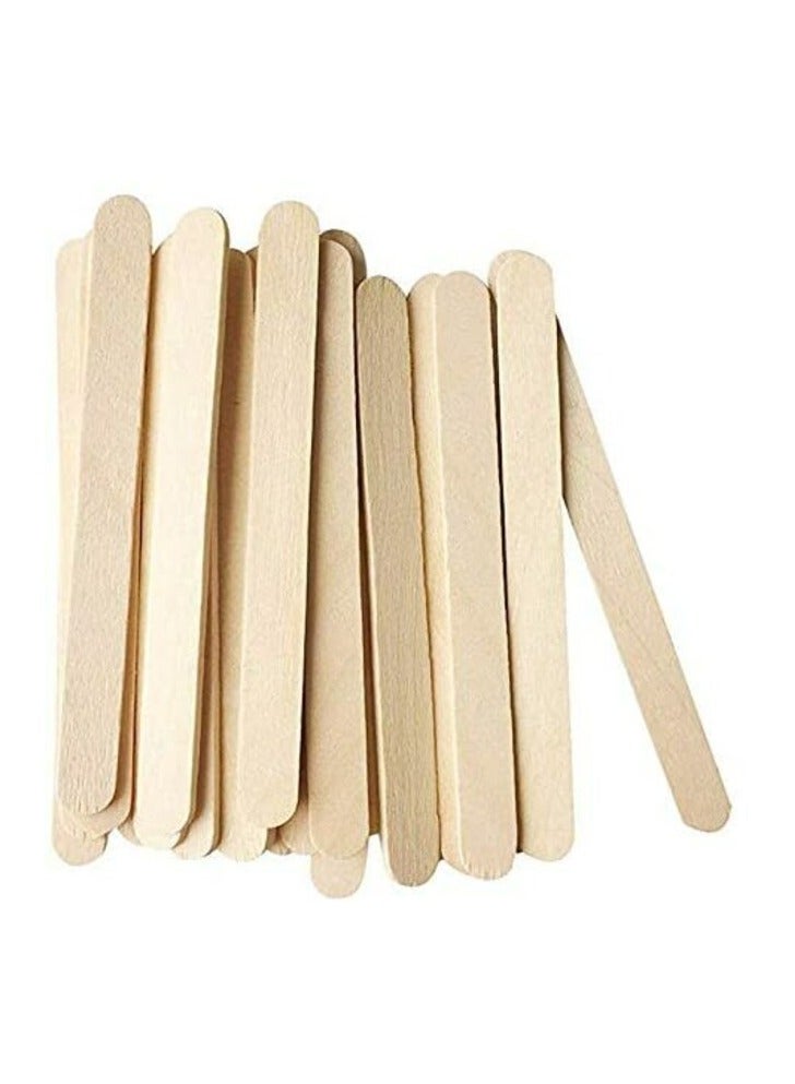 Party Time 200pcs Disposable Wooden Ice Cream Sticks, Popsicles Sticks Wooden Sticks - 1cm x 11.5cm Hardwood Sticks - for Arts & Crafts and DIY Crafting - Image 2