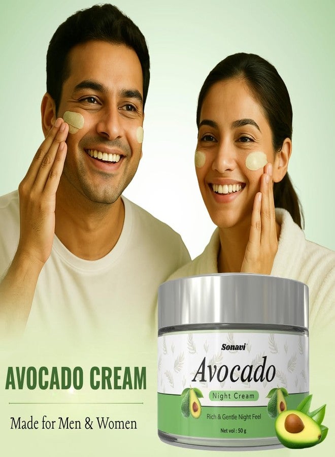 Sonavi Avocado | Avocado Night Cream Skin Whitening | avocado night cream | Avocado night Suits for Women - 50g (Pack 2) - Image 5
