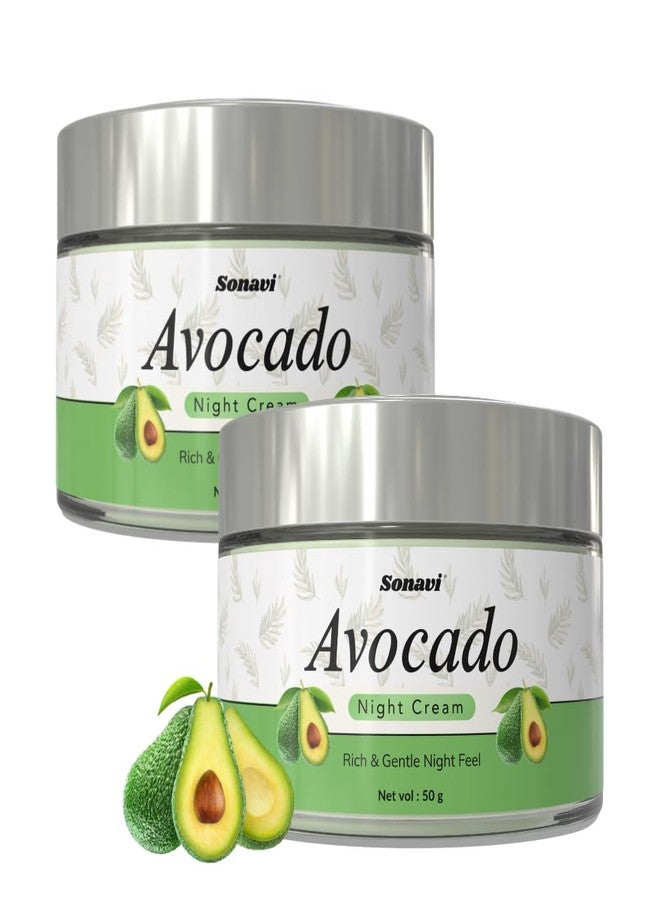 Sonavi Avocado | Avocado Night Cream Skin Whitening | avocado night cream | Avocado night Suits for Women - 50g (Pack 2) - Image 1