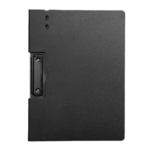 Kemaily File Cover Folder Clipboard, Profile Clip File Folder, 360 Degree Flip Writing Pad, PP File Clipboard for A4 and Letter Size Business, Office, School Papers - Vertical, Black - Image 4