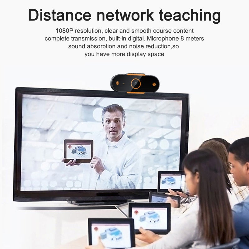 HD Webcam 480P Plug And Play - Built-In Noise Reduction Microphone Auto Focus for Video Chat Remote Classroom Video Conference - Image 2