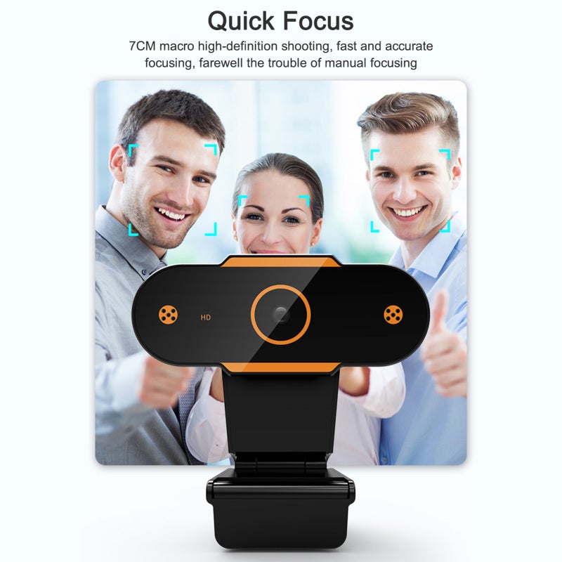 HD Webcam 480P Plug And Play - Built-In Noise Reduction Microphone Auto Focus for Video Chat Remote Classroom Video Conference - Image 3
