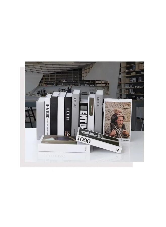 يُسلِّم كتب مزيفة مزخرفة، كتب كلاسيكية عتيقة مصنوعة من الراتنج، ديكور كتب مزيفة، هدايا ديكور للرجال، رف طاولة قهوة، ديكور لغرفة المعيشة - Image 2