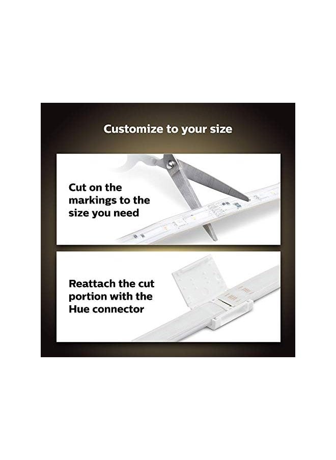 Philips Hue Bluetooth Smart Led Lightstrip Plus V4 Apr 1M Base Kit White And Colour Ambiance Bluetooth And Zigbee Compatible Hue Bridge Optional Works With Alexa And Google Assistant  - Image 3