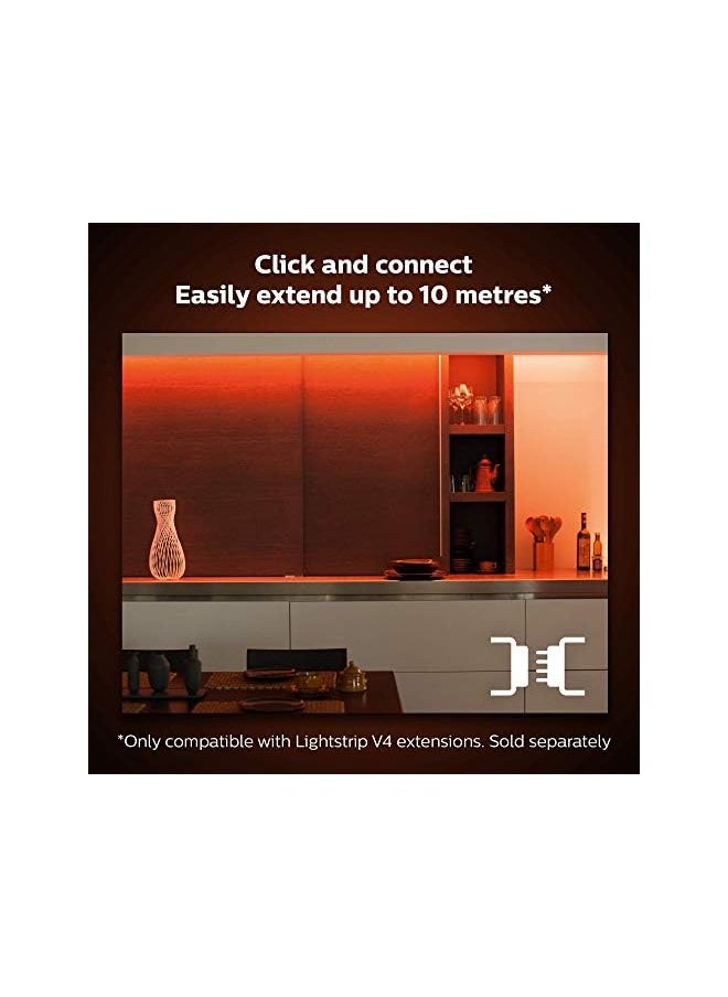 Philips Hue Bluetooth Smart Led Lightstrip Plus V4 Apr 1M Base Kit White And Colour Ambiance Bluetooth And Zigbee Compatible Hue Bridge Optional Works With Alexa And Google Assistant  - Image 4