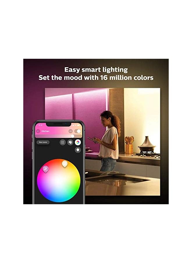 Philips Hue Bluetooth Smart Led Lightstrip Plus V4 Apr 1M Base Kit White And Colour Ambiance Bluetooth And Zigbee Compatible Hue Bridge Optional Works With Alexa And Google Assistant  - Image 5