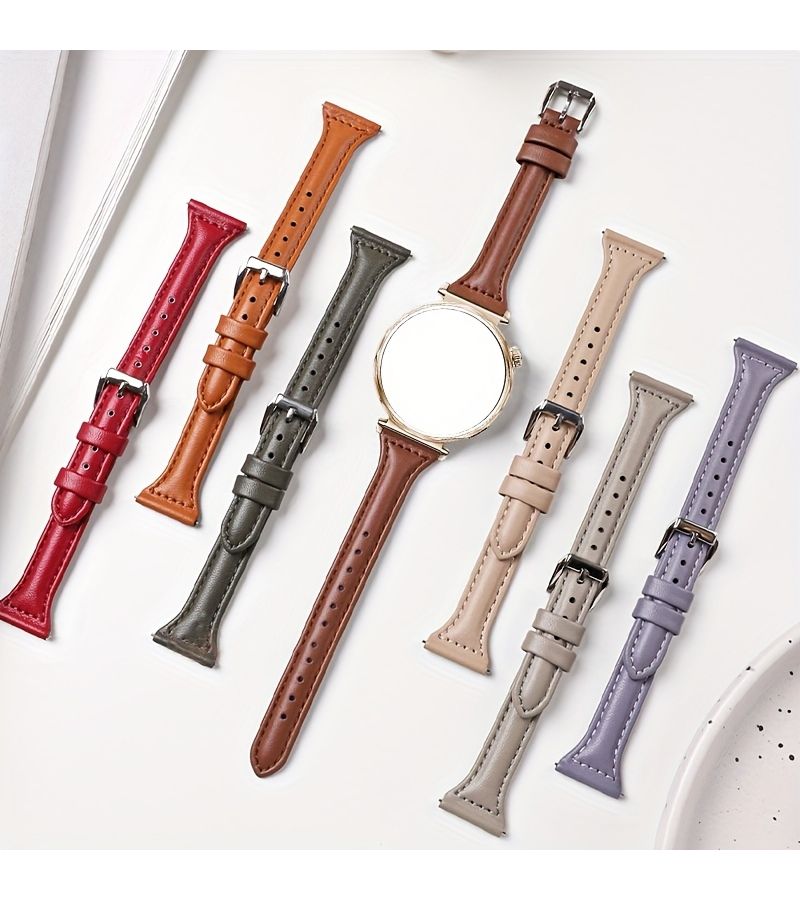 حزام ساعة صناعي مقاس 22 مم باللون البني متوافق مع ساعات Galaxy Watch 6 و5 و4 و3 وGear وHuawei GT وGT2 وGT3 - Image 4