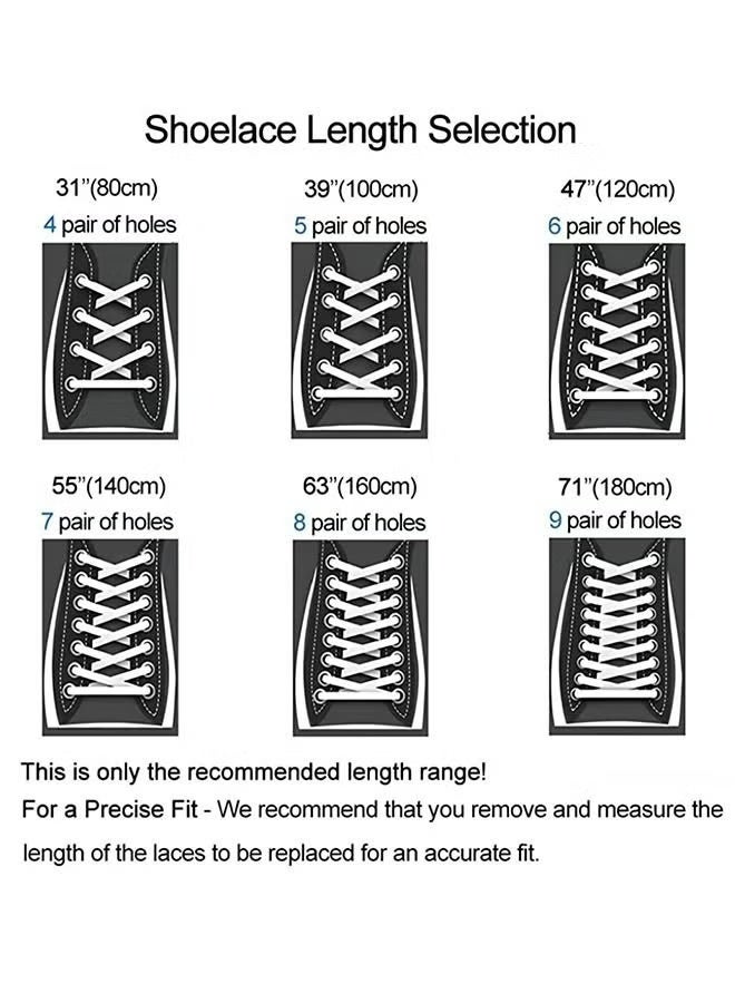 6 Pair Black white Shoelaces, Flat Shoe laces, Wide Shoelaces for Athletic Running Sneakers Shoes Boot Strings - Image 5